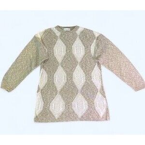 Vintage Ambrosius Heim Womens Knit Sweater EU Size 38 (US 6-8) Beige White